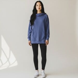 Nova - Lightweight Blue Denim look Hoodie - Size xl